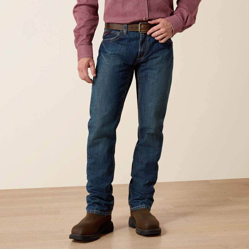 ARIAT Pantalone Uomo Antifiamma M5 Slim Straight Leg – Cotone 100%, Colore Clay, Taglia 34x32