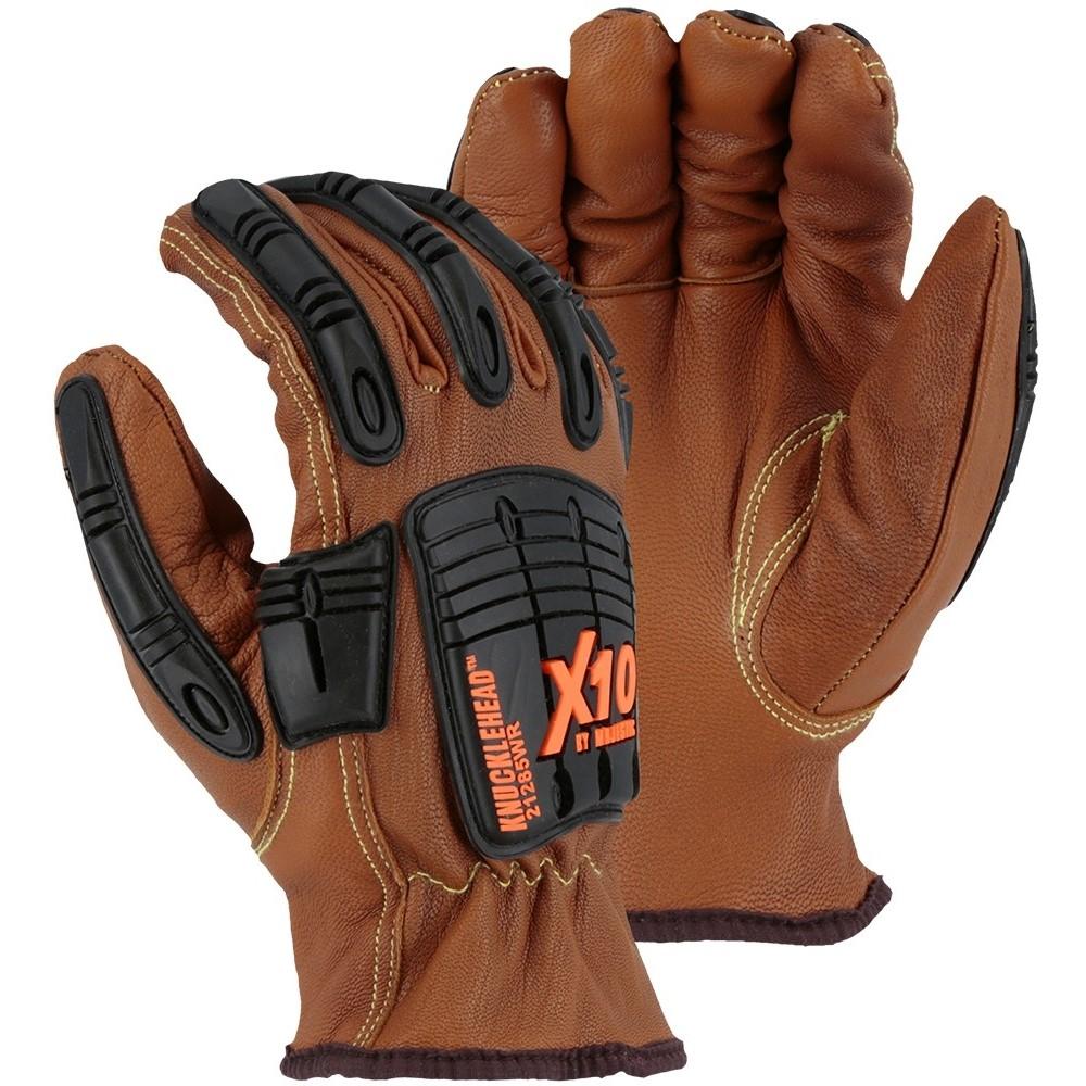 Cut Resistant Leather Drivers Glove- Kevlar Lined Goatskin, 25 Cal Arc