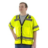 High Visibility Heavy Duty Mesh Safety Vest - ANSI 3, Snap Close - Hi Vis Yellow