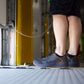 Ariat Outpace Composite Toe Work Shoe in Gunmetal, on foot