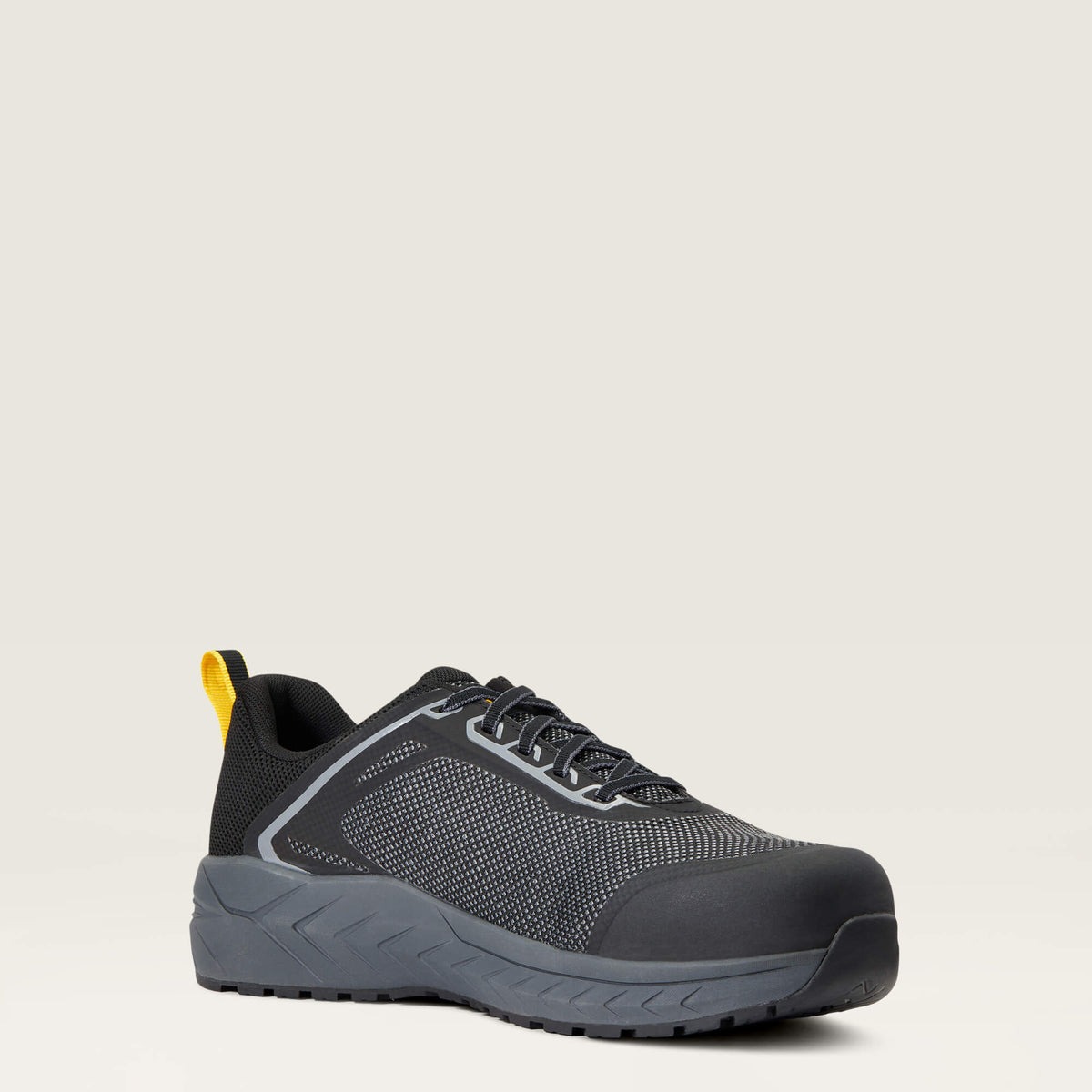 Ariat Men's Outpace Static Dissipative Composite Toe Work Shoe in Charcoal, medial view