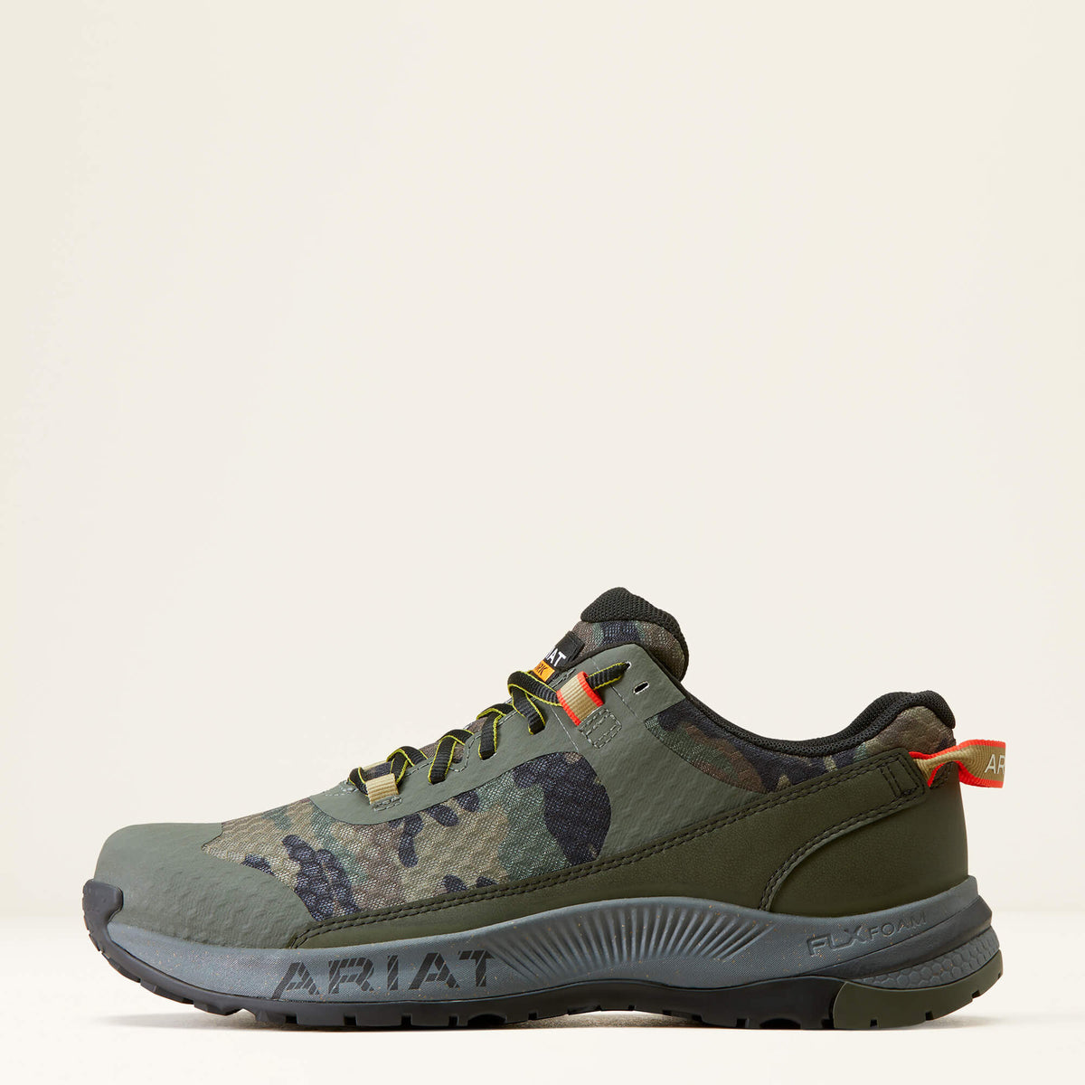 Ariat Men's Outpace Shift Composite Toe Work Shoe in Camo, side view