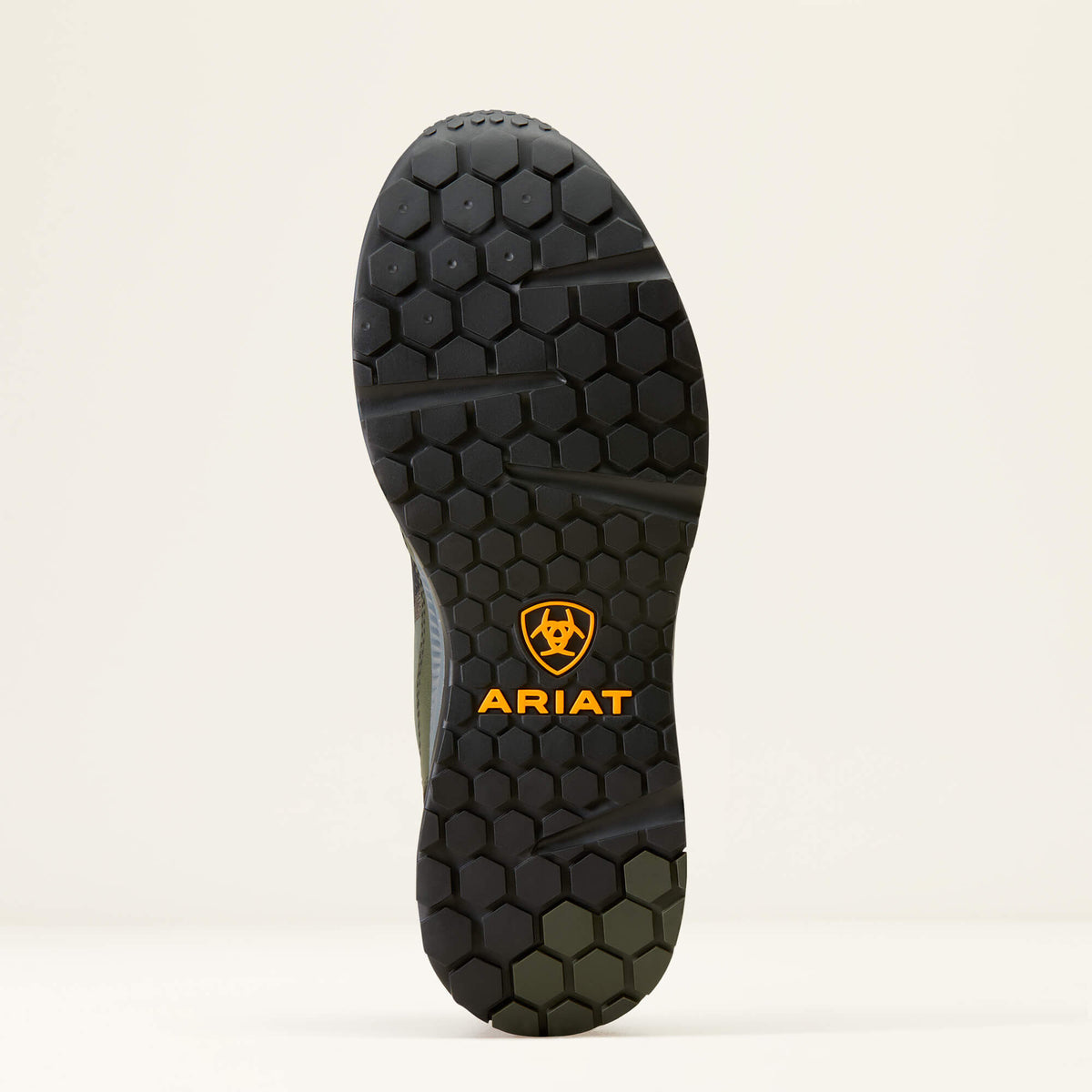 Ariat Men's Outpace Shift Composite Toe Work Shoe in Camo, sole view