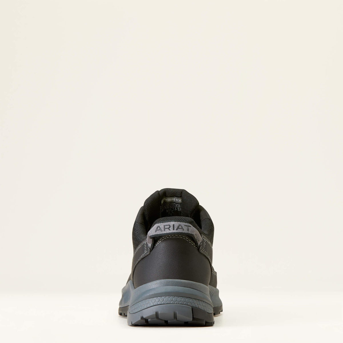 Ariat Men's Outpace Shift Composite Toe Work Shoe in Black, heel view