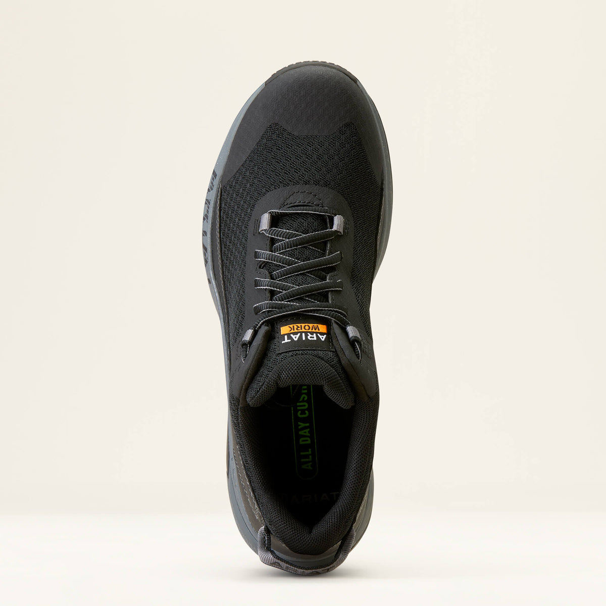 Ariat Men's Outpace Shift Composite Toe Work Shoe in Black, toe view