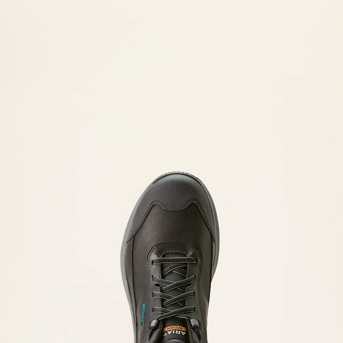 Ariat Men's Outpace Shift Waterproof Composite Toe Work Shoe in Black, toe view