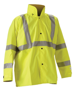 NASCO Envisage HiVis rain jacket in Fluorescent Yellow