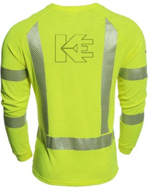 Knobelsdorff Logo - DRIFIRE Helix FR Long Sleeve T-Shirt - Hi Vis Yellow