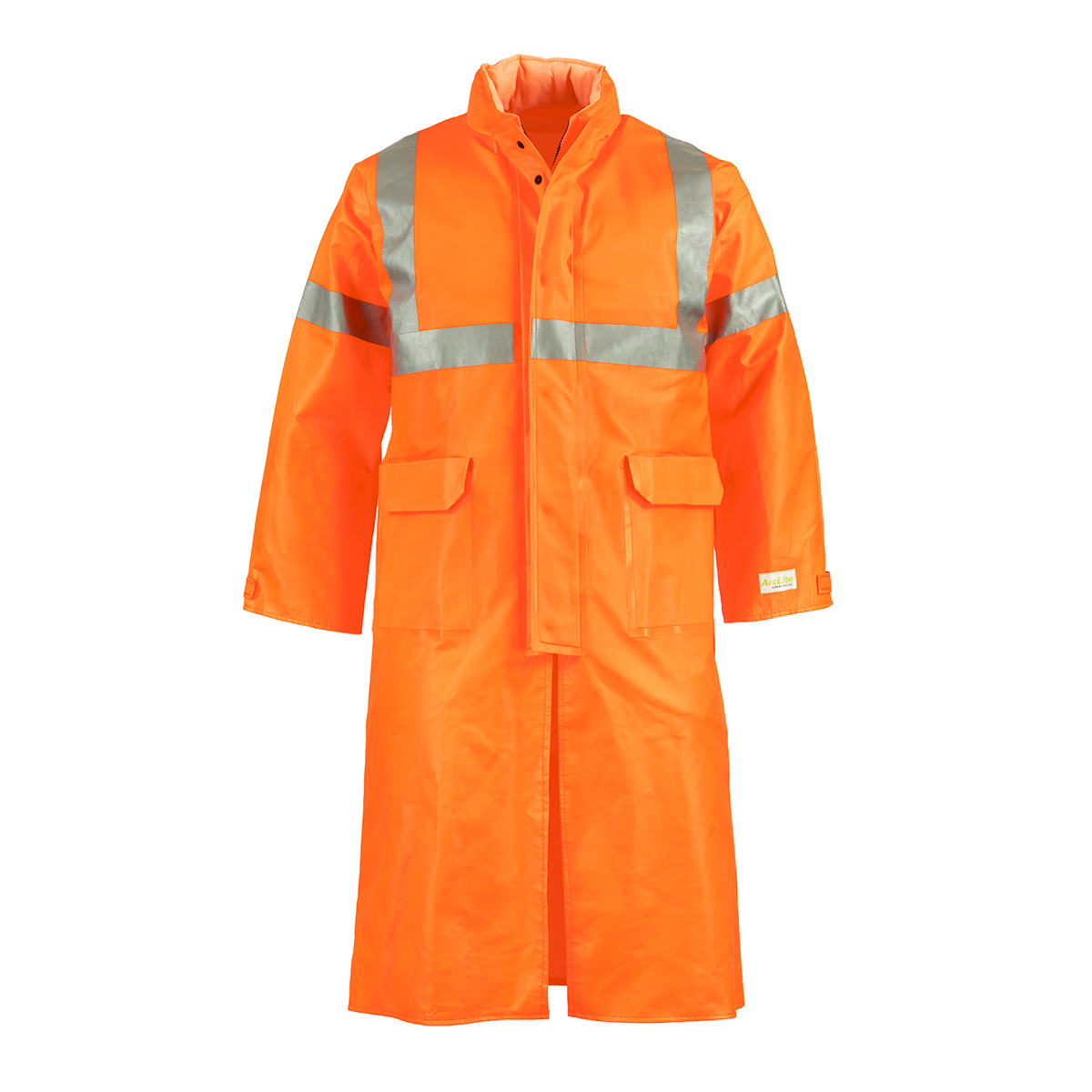 NASCO ArcLite HiVis FR rain coat in Fluorescent Orange