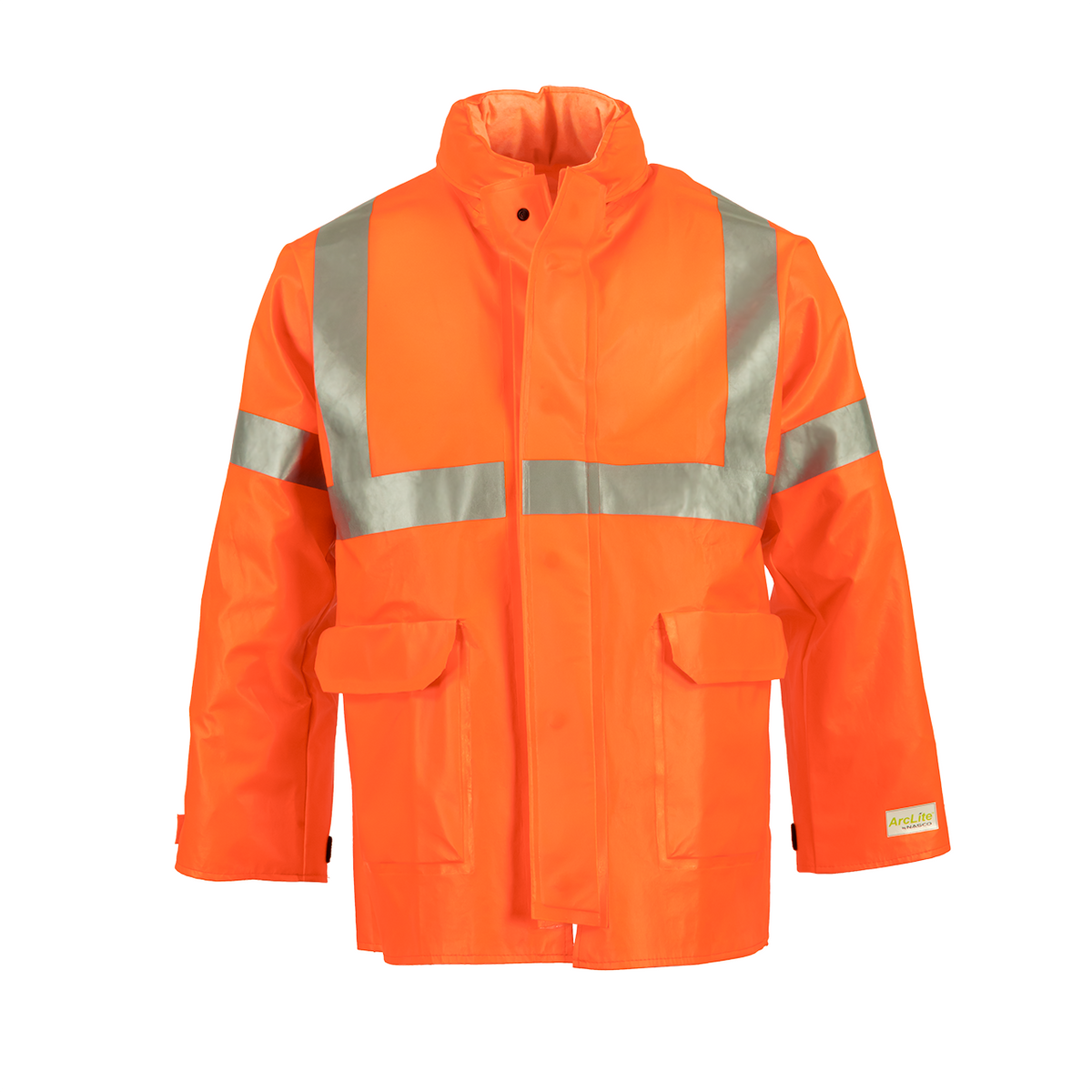 NASCO ArcLite HiVis FR rain jacket in Fluorescent Orange