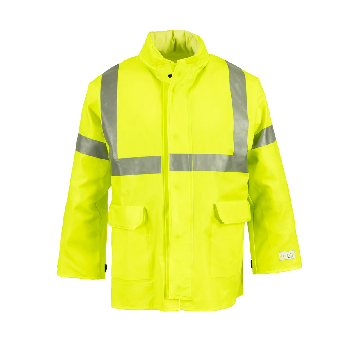 NASCO ArcLite HiVis FR rain jacket in Fluorescent Yellow