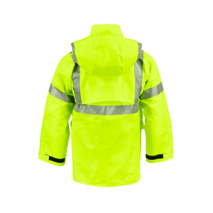 NASCO ArcLite HiVis FR rain jacket in Fluorescent Yellow, alternate view