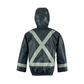 NASCO PetroStorm FR rain jacket with reflective trim and patch pockets in Navy, alternate view