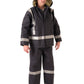 NASCO PetroStorm jacket and bib overalls in Navy, full-suit view
