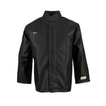 NASCO PetroStorm FR rain jacket with hood snaps in Navy, front view