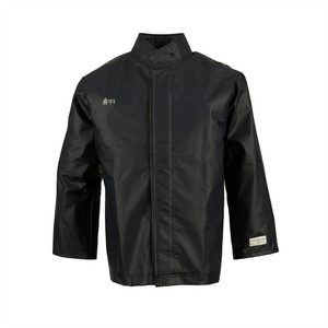 NASCO PetroStorm FR rain jacket with hood snaps in Navy, front view