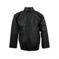 NASCO PetroStorm FR rain jacket with hood snaps in Navy, back view