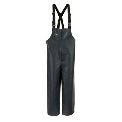 NASCO PetroStorm FR rain bib overalls with quick-release buckles in Navy, front view