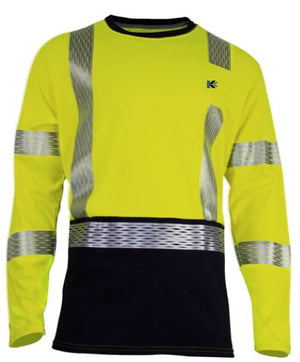 Knobelsdorff Logo - DRIFIRE FR Hi-Vis Long Sleeve Hybrid T-Shirt Class 3