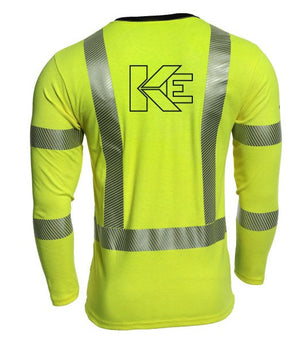 Knobelsdorff Logo - DRIFIRE FR Hi-Vis Long Sleeve Hybrid T-Shirt Class 3