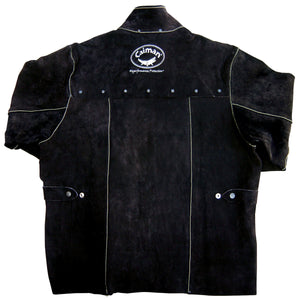 Caiman - 3029 30" Black Boarhide Leather Welding Coat / Jacket