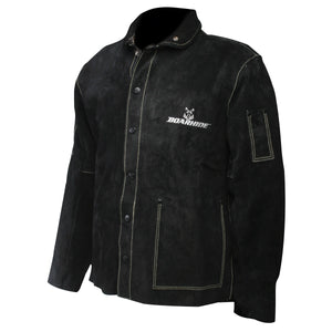Caiman - 3029 30" Black Boarhide Leather Welding Coat / Jacket