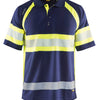 Blaklader - Visibility Polo - NAVY BLUE/YELLOW HI-VIZ