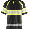 Blaklader - Visibility Polo - BLACK/YELLOW HI-VIZ