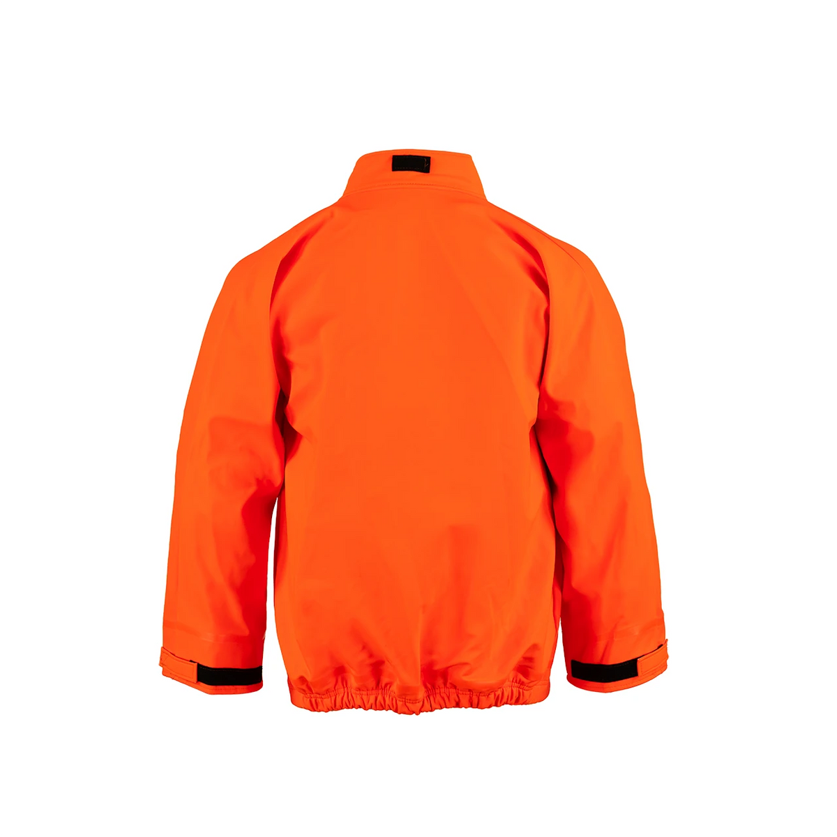 NASCO Sentinel FR rain jacket with collar and elastic waist in Fluorescent Orange, alternate view