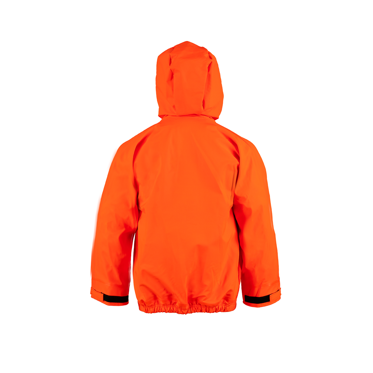 NASCO Sentinel FR rain jacket with collar and elastic waist in Fluorescent Orange, alternate view