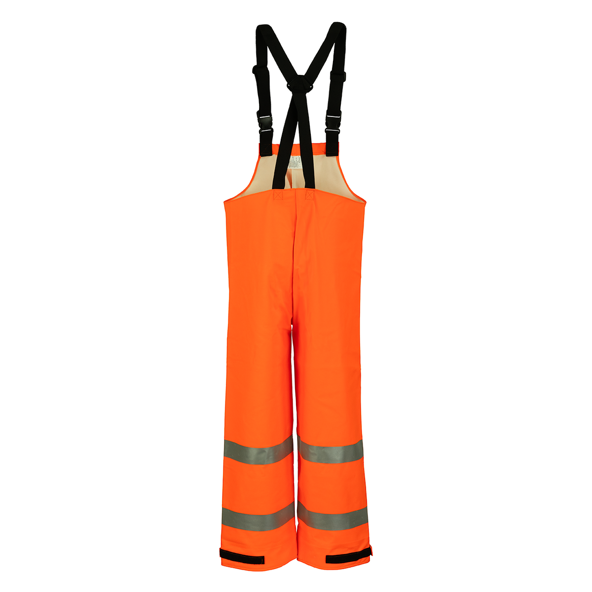 NASCO Sentinel FR rain bib overalls in Fluorescent Orange, alternate view