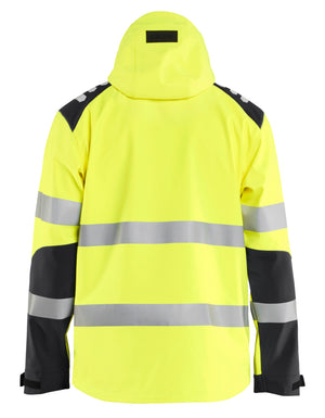 BlakLader -Hi-Vis Softshell Jacket - Yellow/Black w/hood