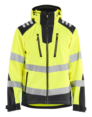 BlakLader -Hi-Vis Softshell Jacket - Yellow/Black w/hood