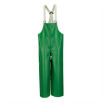 NASCO AcidBasic chemical splash rain bib overalls in Green, front view