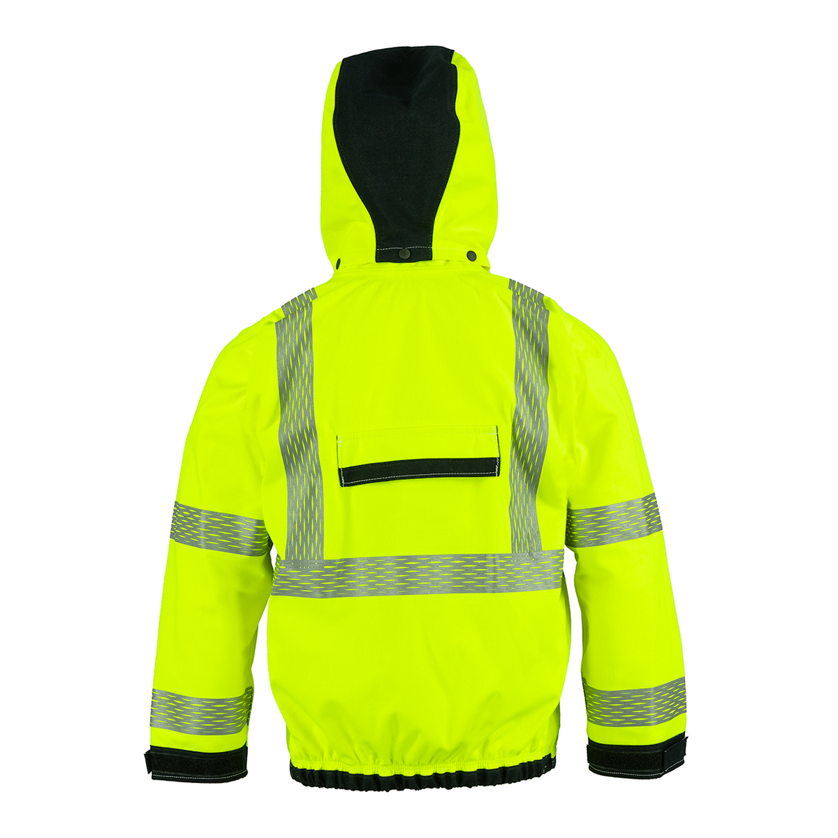 NASCO Omega 5501JNFY113 FR rain jacket, back view