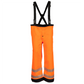 NASCO Omega 5501T FR rain bib overalls in Navy/Fluorescent Orange, front view
