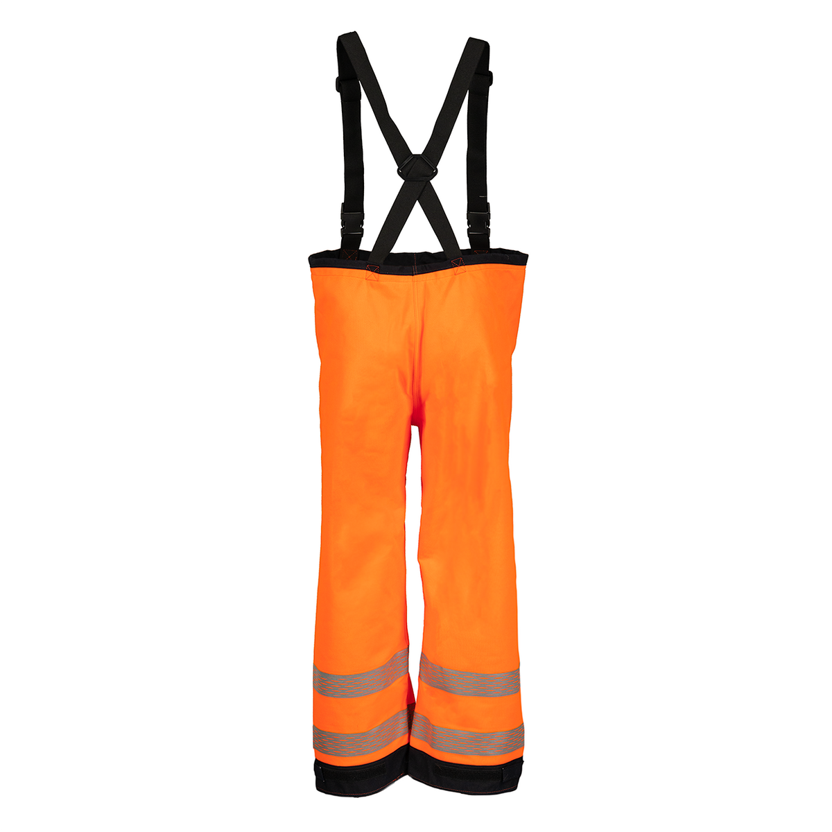 NASCO Omega 5501T FR rain bib overalls in Navy/Fluorescent Orange, alternate view