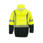 NASCO Omega FR rain jacket in Navy and Fluorescent Yellow, alternate view