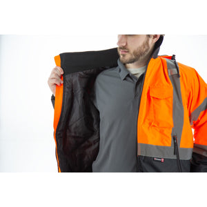 Majestic High Visibility Waterproof Jacket with Quilted Liner and Reflective Striping