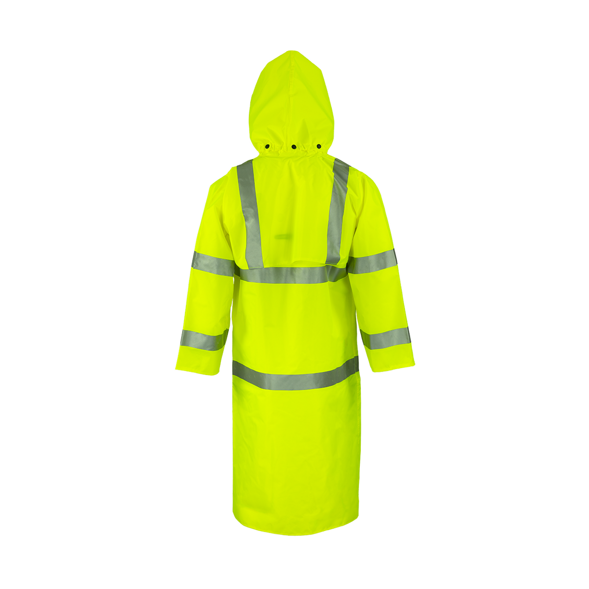 NASCO WorkLite HiVis rain coat in Fluorescent Yellow, alternate view