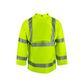 NASCO WorkLite HiVis rain jacket in Fluorescent Yellow, back view