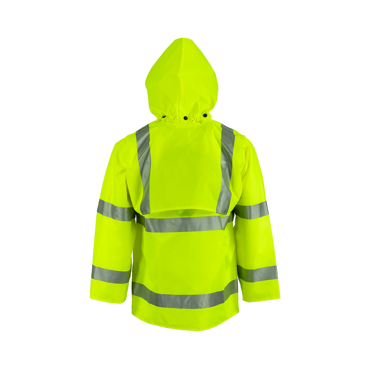 NASCO WorkLite HiVis rain jacket in Fluorescent Yellow, alternate view