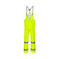NASCO WorkLite HiVis rain bib overalls in Fluorescent Yellow, back view