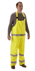 NASCO Rampart FR rain bib overalls in Fluorescent Yellow