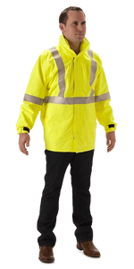 NASCO Rampart FR rain jacket in Fluorescent Yellow