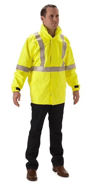 NASCO Rampart FR rain jacket in Fluorescent Yellow