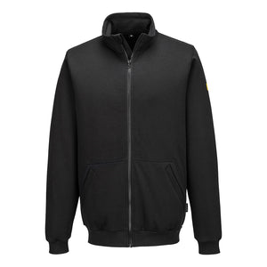 Anti-Static ESD Zip Sweatshirt Black