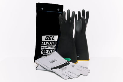 OEL Class 3 Rubber Gloves 16" 26500V Black/Yellow