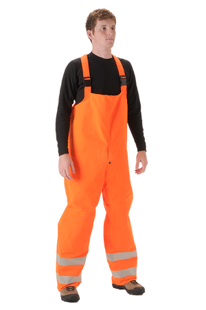 NASCO Omega 5001T FR rain bib overalls in Fluorescent Orange