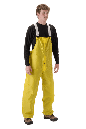 NASCO WorkLite rain bib overalls with fly front in Yellow